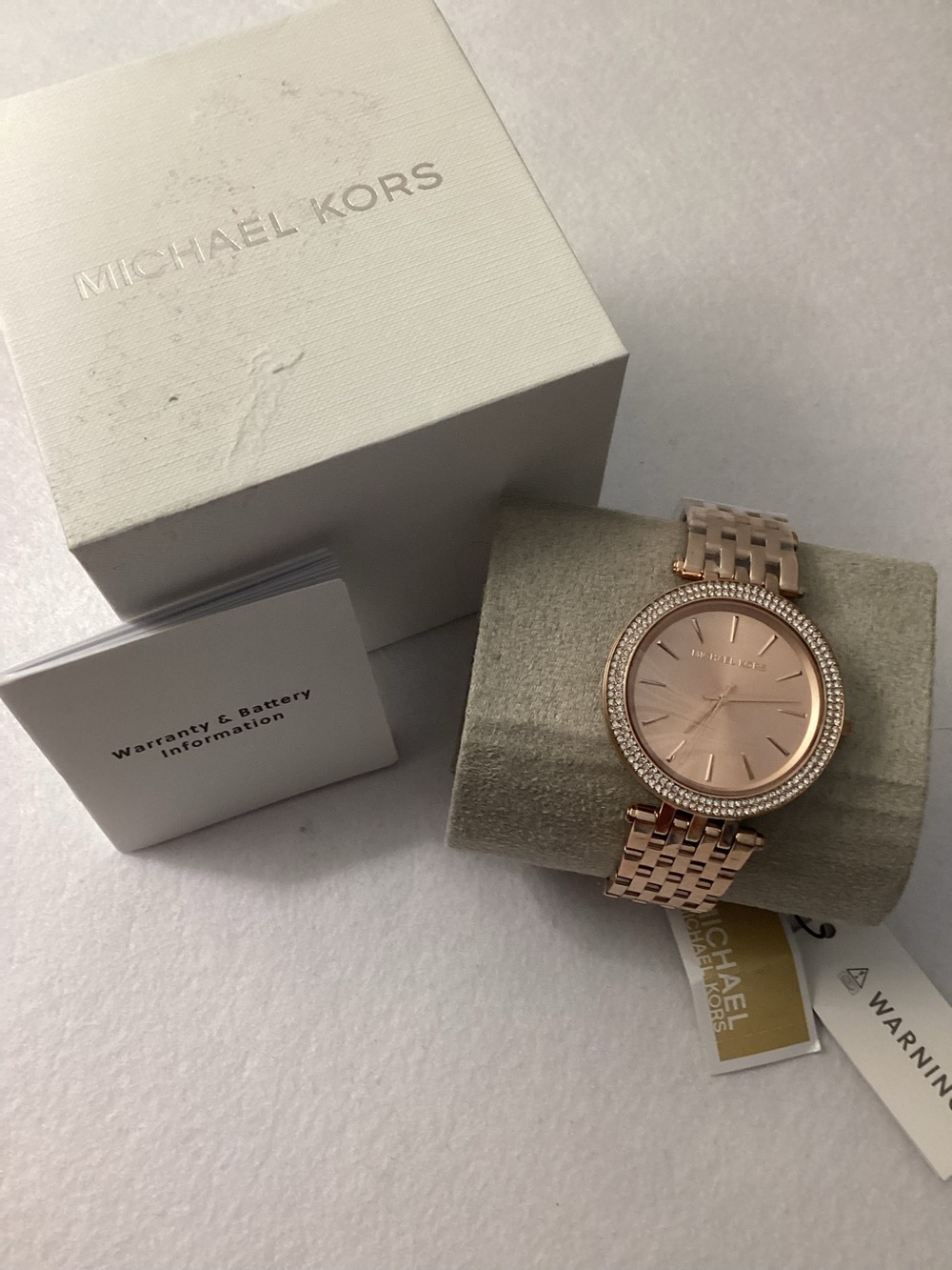 Michael Kors Darci Rose Gold-Tone Stainless Steel Bracelet Watch 39mm MK3192